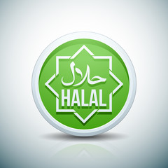 Halal button icon