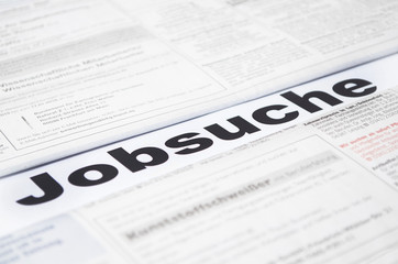 Obraz premium Zeitung, Jobsuche, Stellenangebote, Inserate