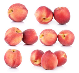 Peach with isolated on white background