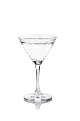 Glass of water isolated on white background