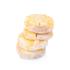 Traditional Chinese cake on white background