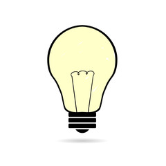lightbulb cartoon vector on white