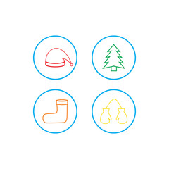Colourful new year icons