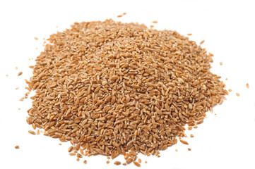 A bunch of spelt on a white background
