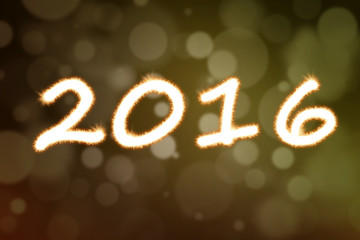 Numbers 2016 with bokeh background
