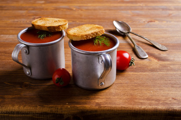 Tomato puree the soup