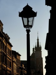 Fototapeta premium view of Florianska street in Krakow