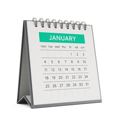 3d january desktop calendar