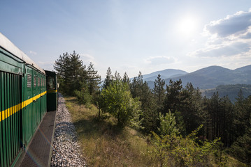 Sargan Eight narrow gauge railway from the village of Mokra Gora to Sargan Vitasi station in Serbia