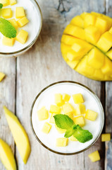 mango vanilla whipped cream dessert