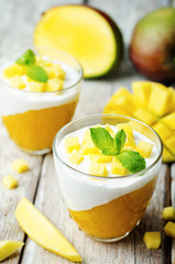 mango vanilla whipped cream dessert