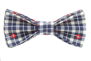 bow tie closeup on white background