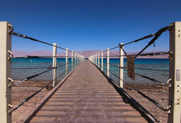 Long pier to the beautiful Red Sea