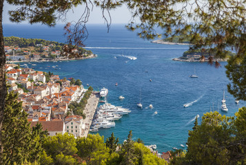 Naklejka premium Hvar Town, Hvar, Croatia