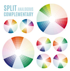 The Psychology of Colors Diagram - Wheel - Basic Colors Meaning. Split analogous complementary set