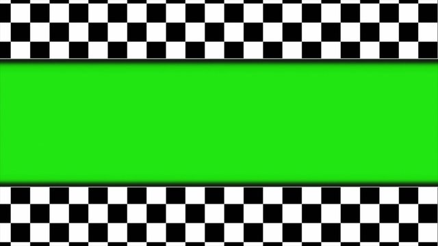 Checker Door Animation with Green Screen, Loop, 4k
