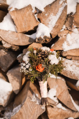 bridal winter wedding bouquet