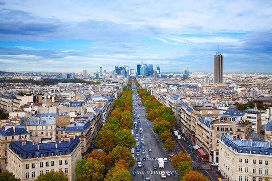 The Avenue des Champs-Elysees in Paris