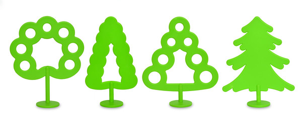 plastic toy trees