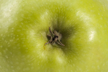 background of green apple, close up