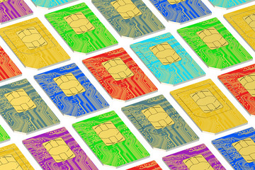 set of  SIM cards