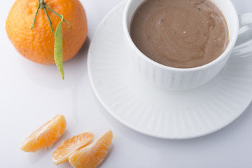 hot chocolate with mandarin