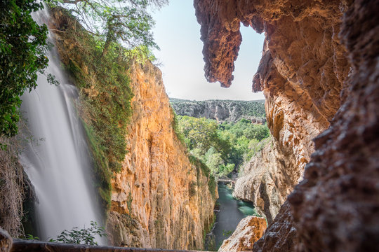 Waterfall of Horsetail at "Monasterio de Piedra" 
