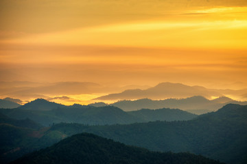 Fototapeta na wymiar Beautiful sunrise mountain landscapes