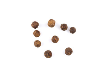 Black pepper isolated on white background