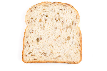 fresh bread on white