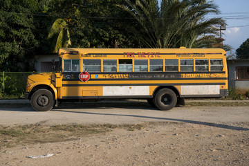 Amerykański żółty autobus szkolny © pabisiak