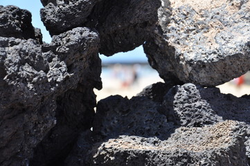Steinmauer auf Lanzarote