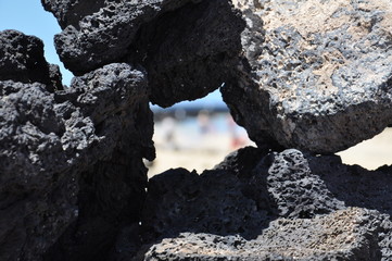 Steinmauer auf Lanzarote