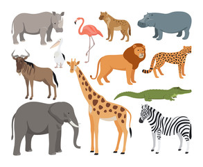 Set of Africa animals
