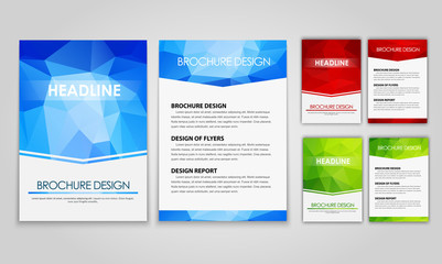 Design flyers and brochures polygonal