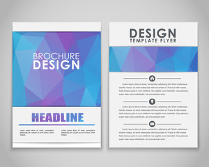 Design flyers and brochures polygonal