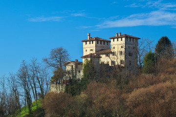 Fototapeta na wymiar Medieval Cassacco's castle in Friuli, Italy 