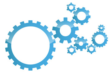 blue vector background gears
