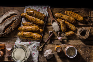 Home-baked bread sticks