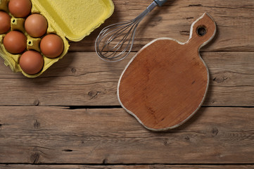 Eggs in a cardboard box