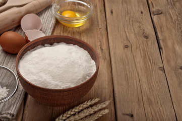 Flour with egg