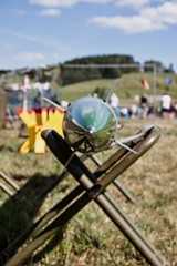 Front view of the head of the anti-aircraft missiles, which are stored on pedestals