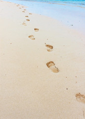 beautiful beach with blue water on the island