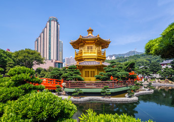 Beautiful Golden Pagoda Chinese style architecture in nanlian ga