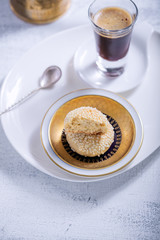 Almonds cookies and coffee