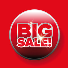 Big sale red button vector