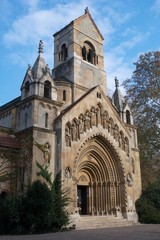 Chapel of Vajdahunyad Castle in Budapest, Hungary.