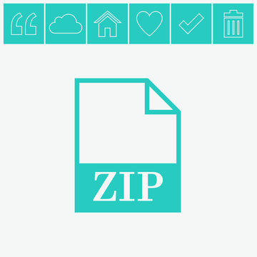 ZIP file icon. Vector.
