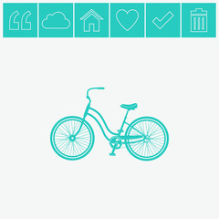 Classic bicycle vector icon.