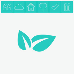 Eco friendly vector icon. Ecological symbol.